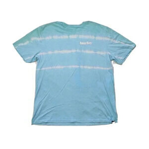 Hurley Light Blue Tie Dye Everyday Washed Tracker T Shirt NEW Sz XXL 100% Cotton